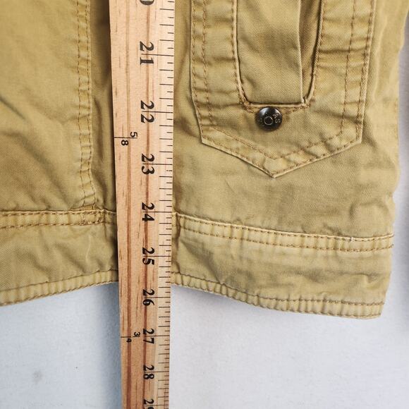 American Stitch Khaki Moto Jacket Multi Pockets Full Zip Men’s SZ SM EUC - Picture 12 of 16